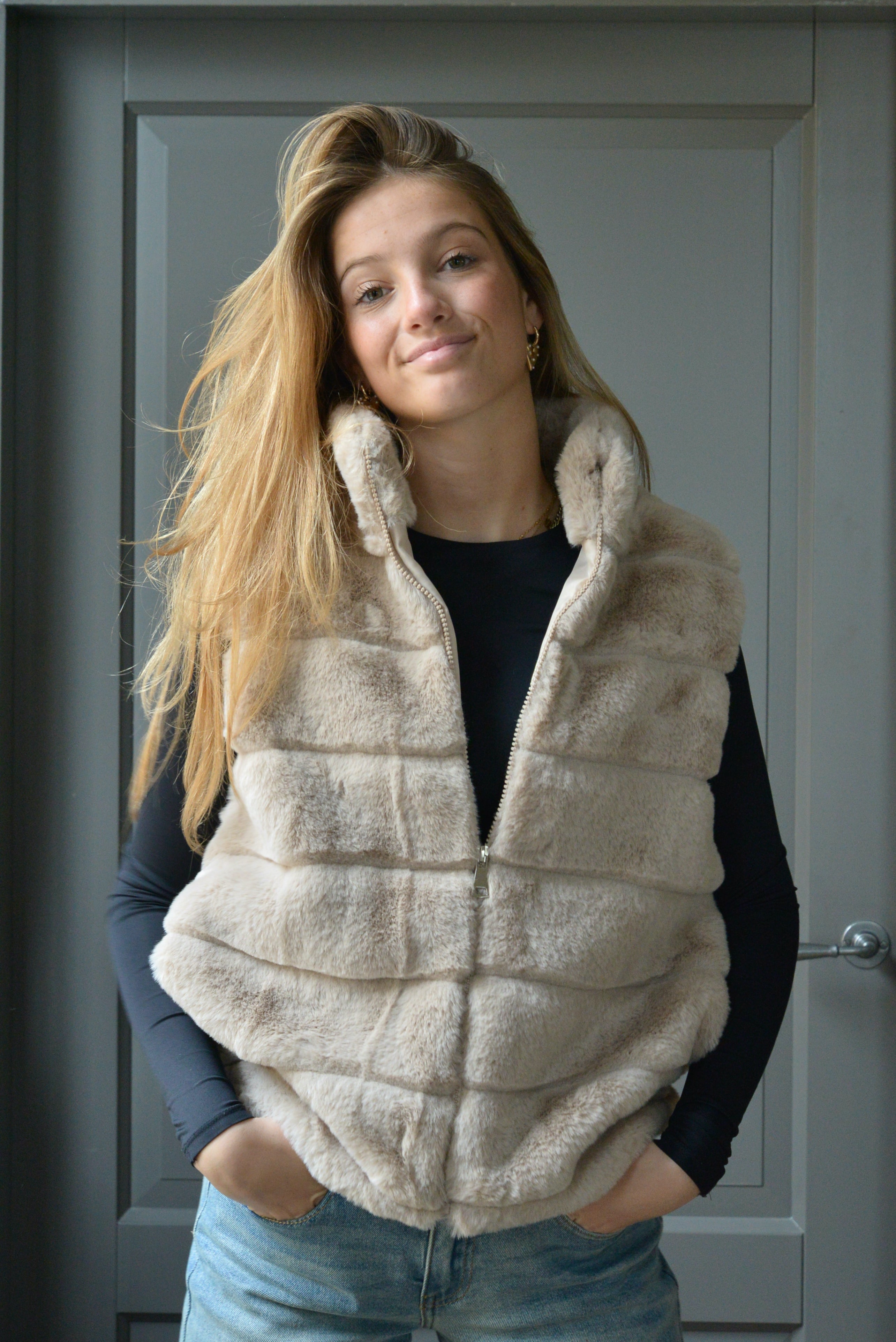 Gilet fur bont