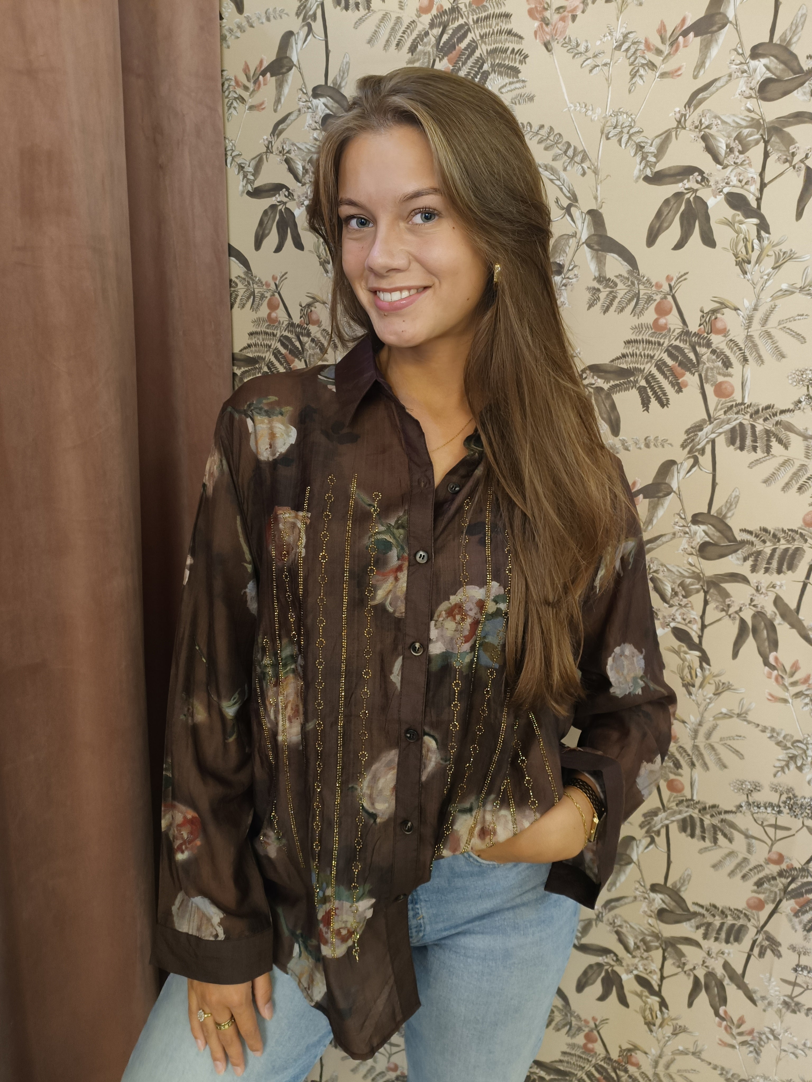 Blouse met glitter