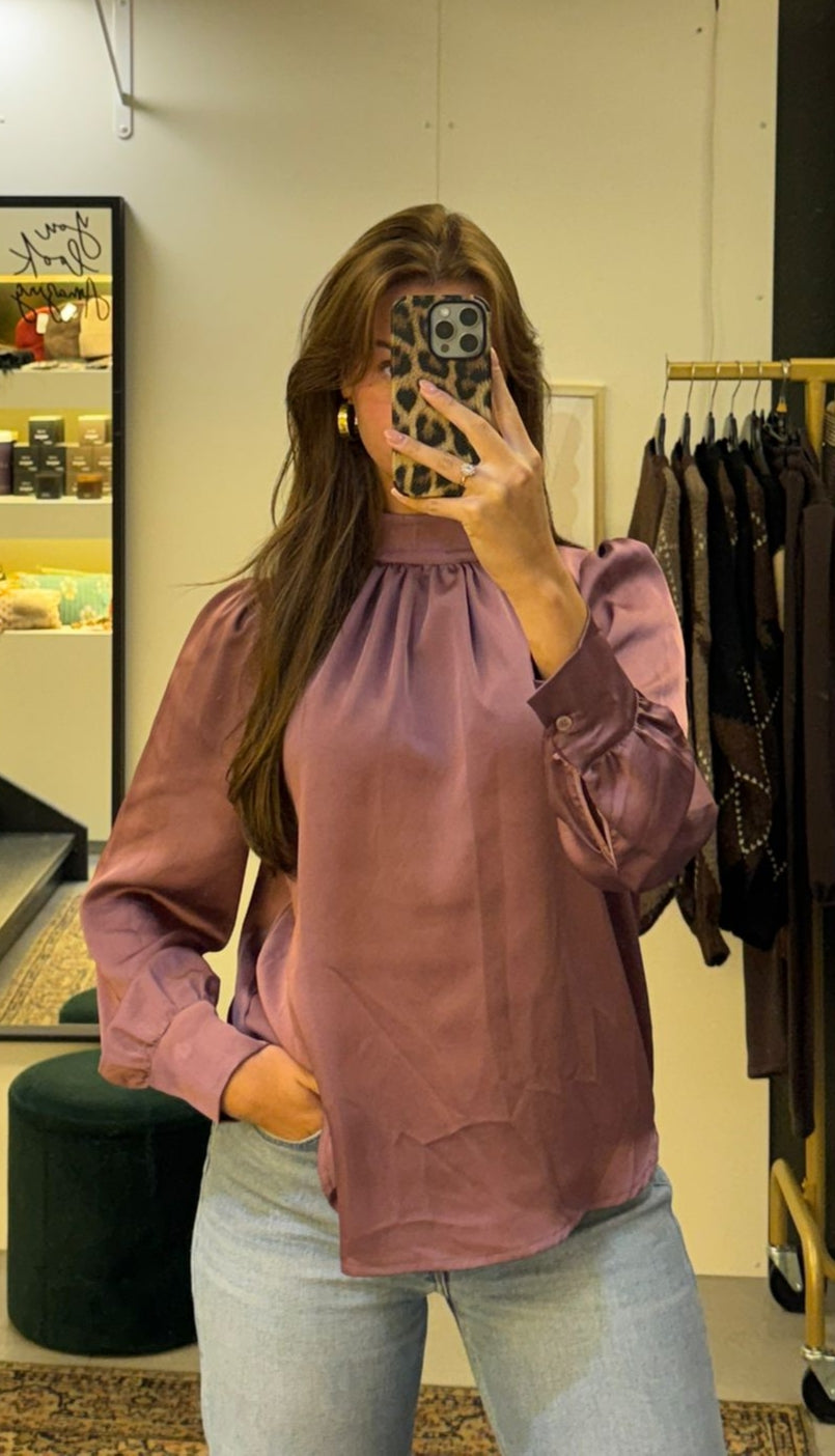 Blouse satijnachtige stof