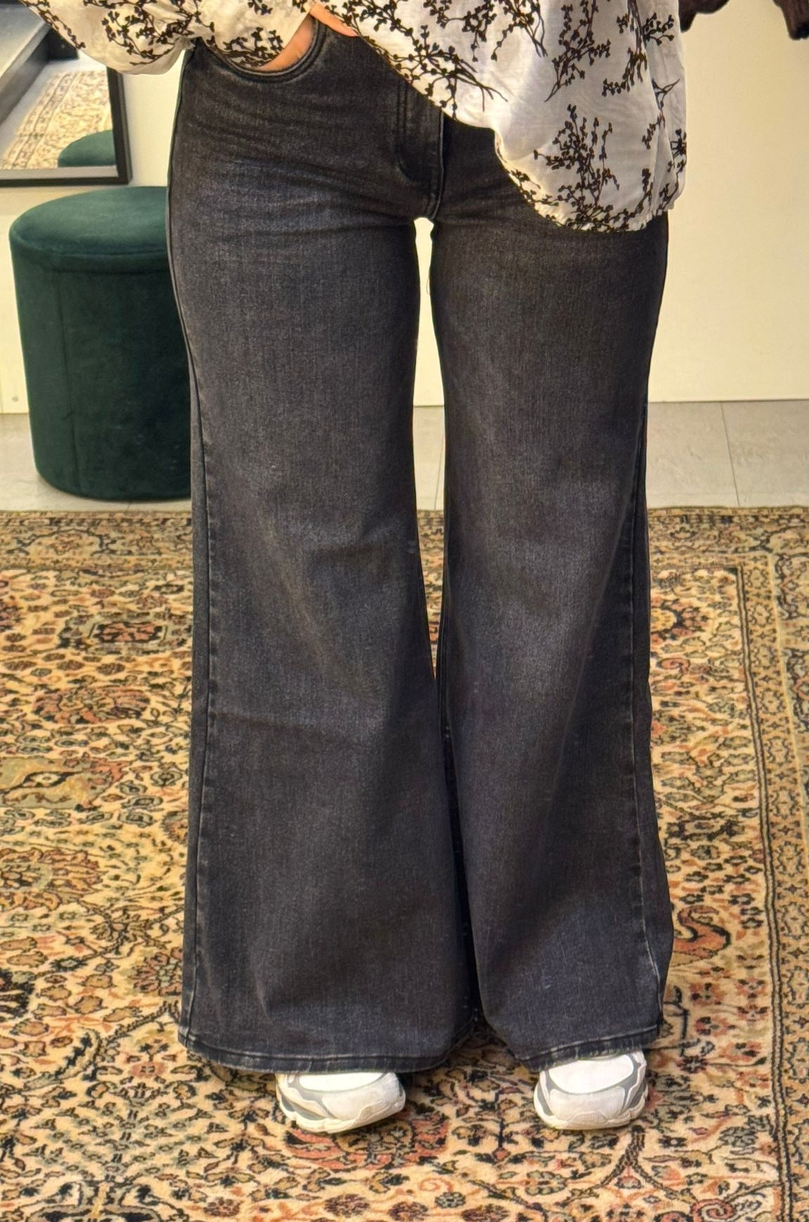 Jeans wijde pijp zwart Toxik3