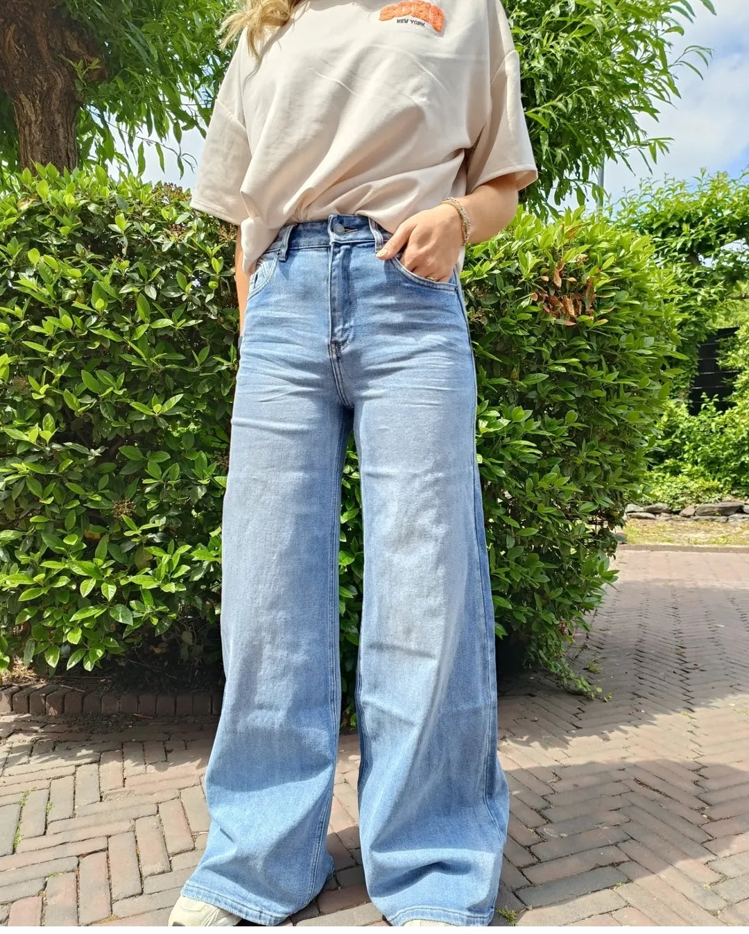 Jeans wijde pijp