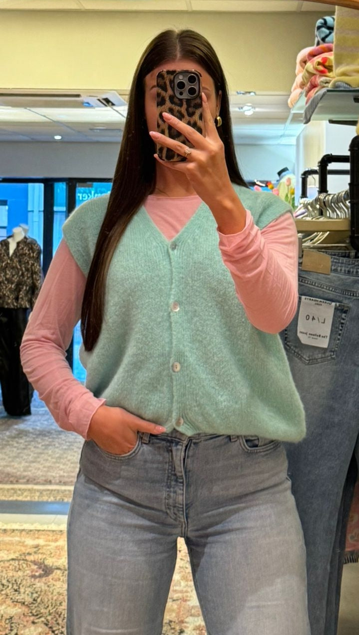 Gilet v-hals knoopjes