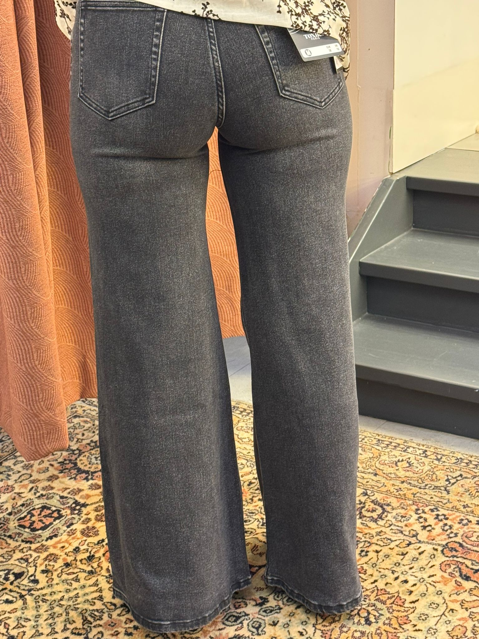 Jeans wijde pijp zwart Toxik3