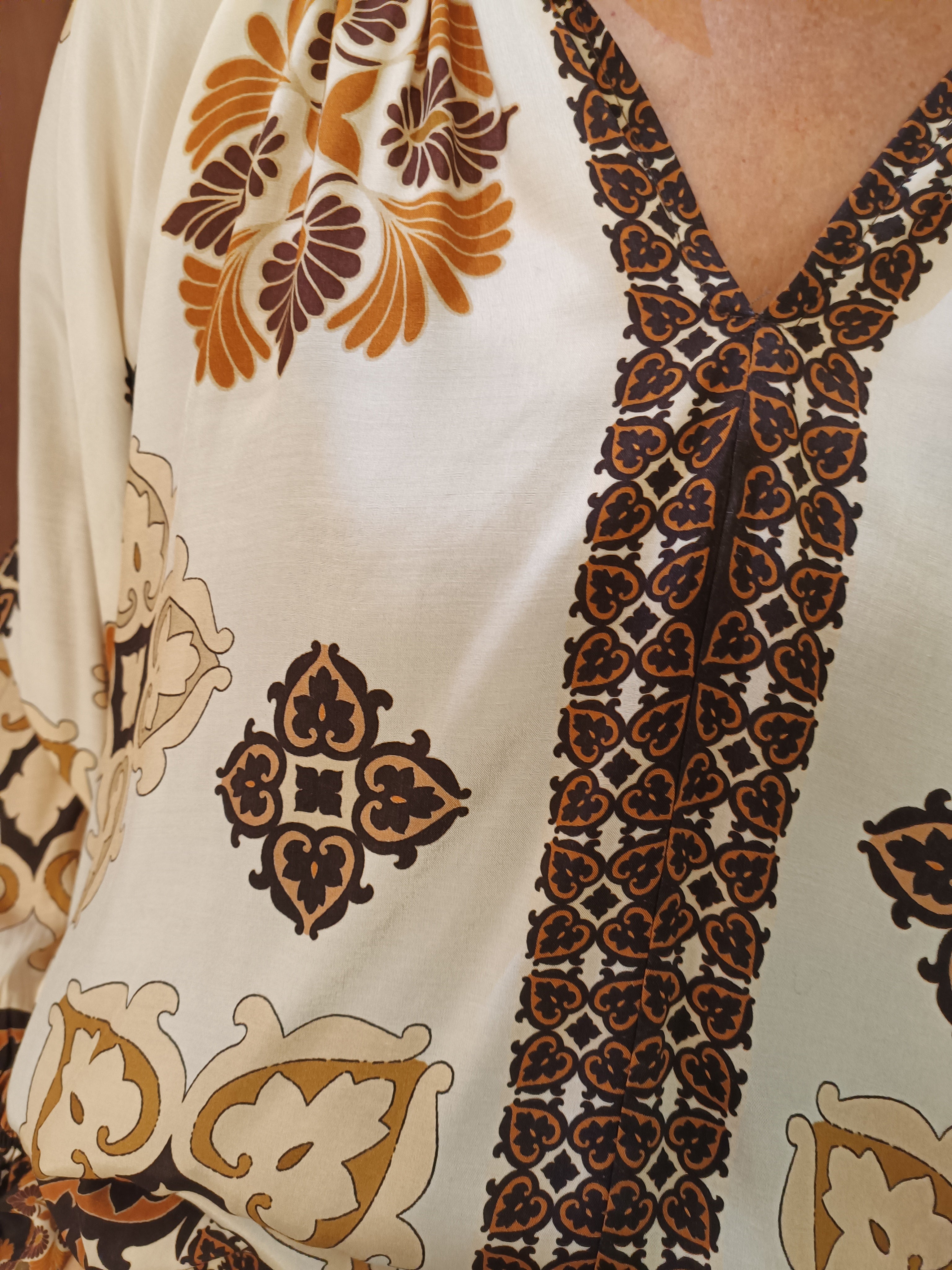 Blouse Bruin bloem