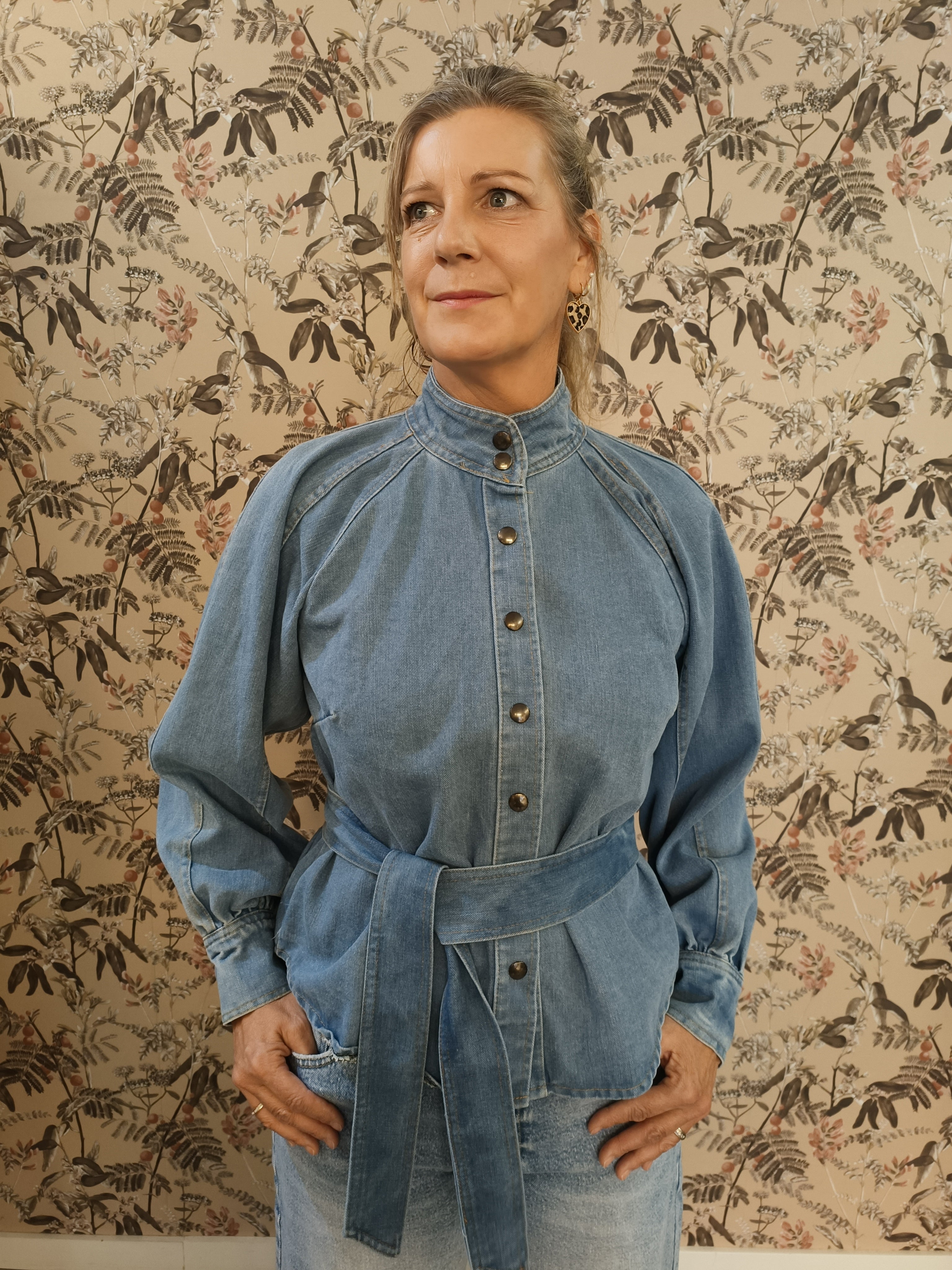 Blouse spijker met band